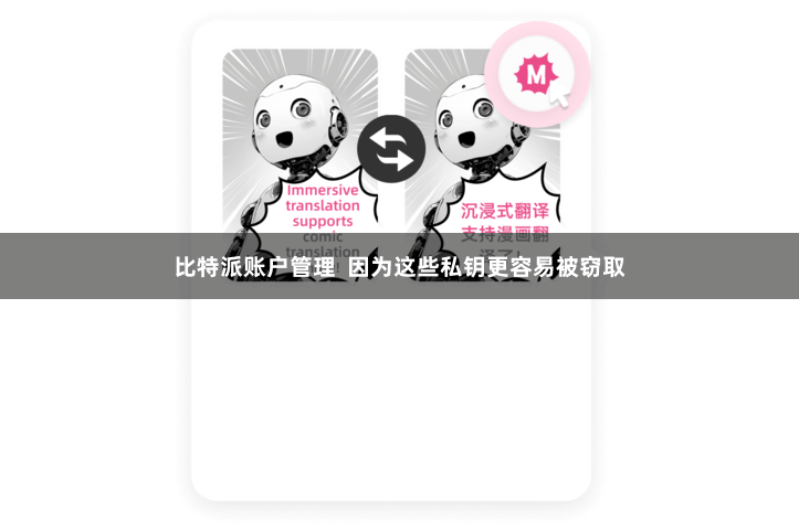 比特派账户管理 因为这些私钥更容易被窃取