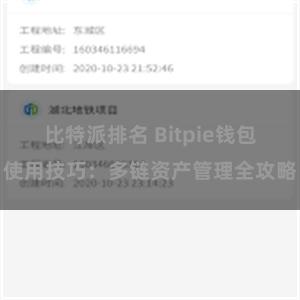 比特派排名 Bitpie钱包使用技巧：多链资产管理全攻略