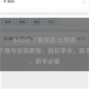 Bitpie下载资源 比特派钱包下载与安装教程：轻松学会，新手必看