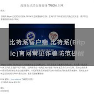 比特派客户端 比特派(Bitpie)官网常见诈骗防范提醒