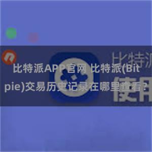 比特派APP官网 比特派(Bitpie)交易历史记录在哪里查看？