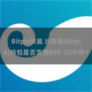 Bitpie恢复 比特派(Bitpie)钱包是否支持BEP-20代币？