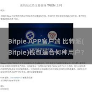 Bitpie APP客户端 比特派(Bitpie)钱包适合何种用户？