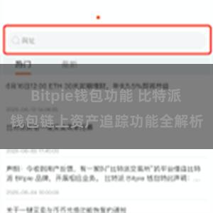 Bitpie钱包功能 比特派钱包链上资产追踪功能全解析