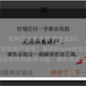 比特派安装步骤 为什么Bitpie钱包是专业用户首选？探讨Bitpie钱包的高安全性和多种功能，解析其适合专业用户的原因。
