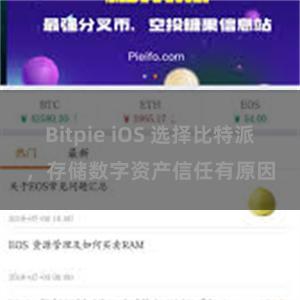 Bitpie iOS 选择比特派，存储数字资产信任有原因