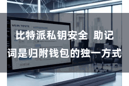 比特派私钥安全  助记词是归附钱包的独一方式