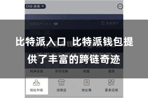 比特派入口  比特派钱包提供了丰富的跨链奇迹