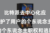 比特派去中心化应用  保护了用户的个东说念主职权和逃匿