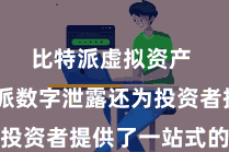 比特派虚拟资产  比特派数字泄露还为投资者提供了一站式的功绩